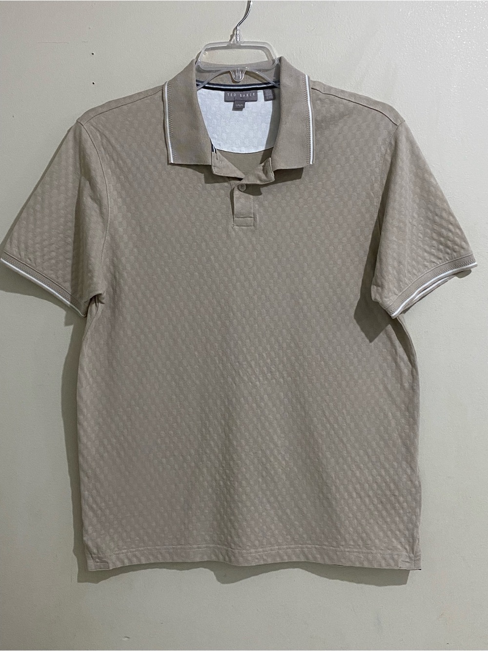 Ted Baker 1864954‎ Connall Soft Touch Cotton Polo Size L Tan Regular Fit